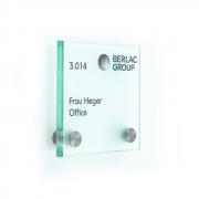 Türschild Glasschild Praxisschild Firmenschild